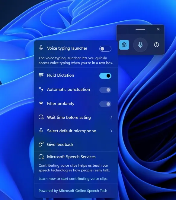 Fluid Dictation di Windows 11 bikin pengetikan lebih cepat