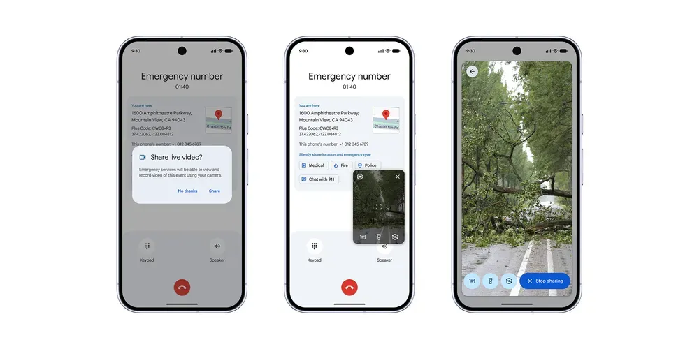 Cara kerja Emergency Live Video di Android