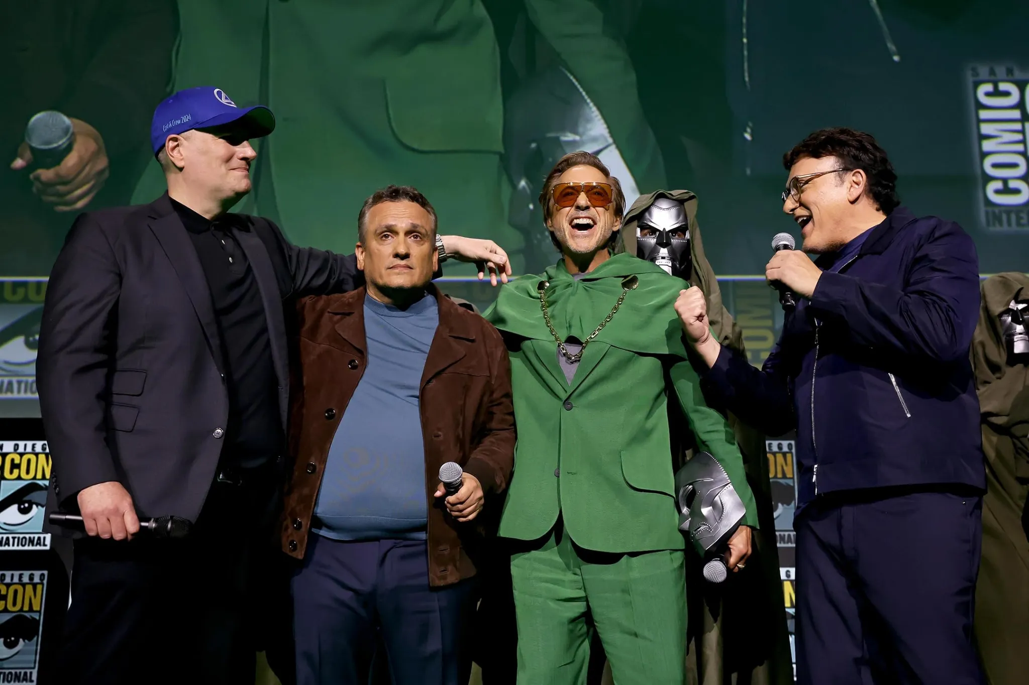 Robert Downey Jr., Kevin Feige, Anthony Russo, dan Joe Russo - event Avengers Doomsday (2026) - getty images