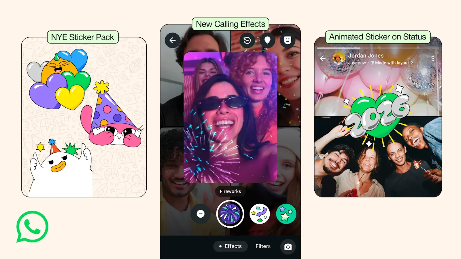 WhatsApp rilis paket stiker dan efek panggilan video baru