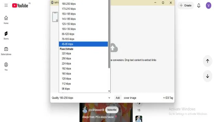 Klik Ikon MP3 Converter di Chrome Toolbar