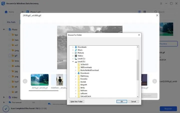 5 Lakukan recover dan simpan file