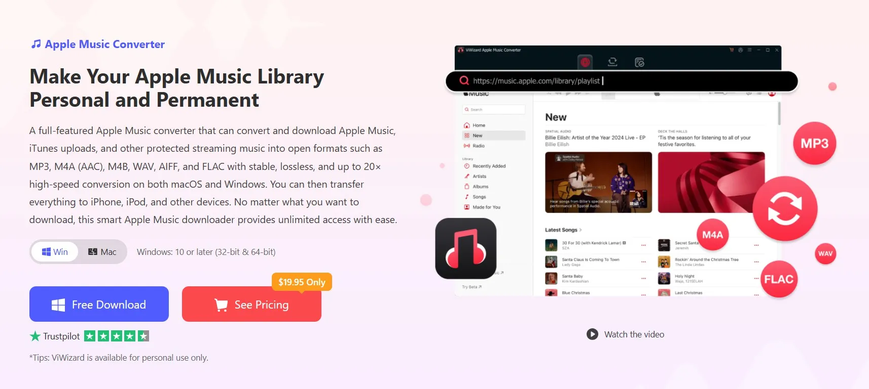 Mengunduh Lagu Apple Music sebagai Berkas Audio Umum
